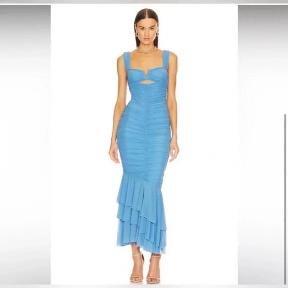 Michael Costello x REVOLVE Hilary Gown in Pale Blue - Picture 3 of 8